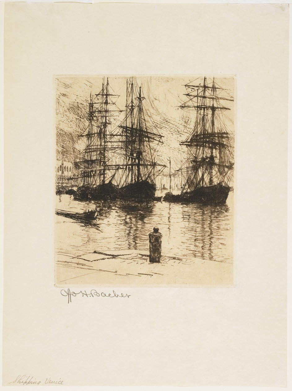 Shipping, Venetsia, 1879-1880 tekijältä Otto Henry Bacher