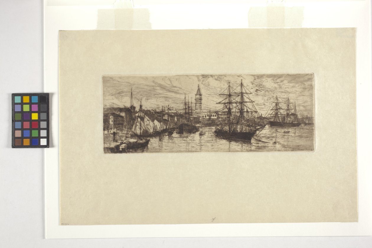 Venetsia, laivaliikenne ja Palazzo Ducale tekijältä Otto Henry Bacher
