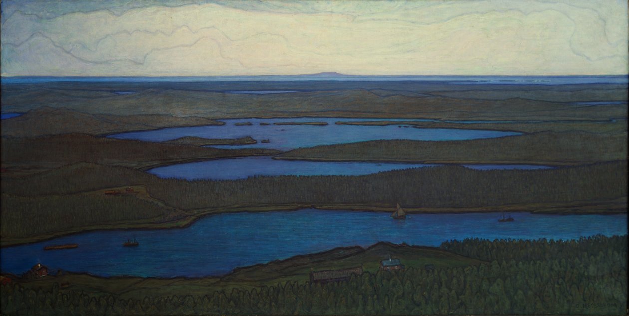 Metsän ja järven yllä, 1908 tekijältä Otto Hesselbom