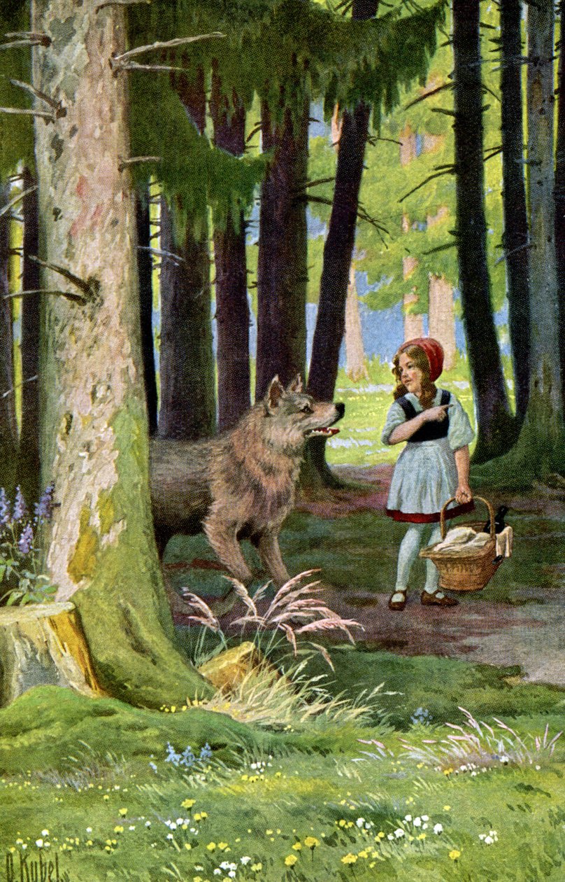 Punahilkka, noin 1900 (postikortti). tekijältä Otto Kubel