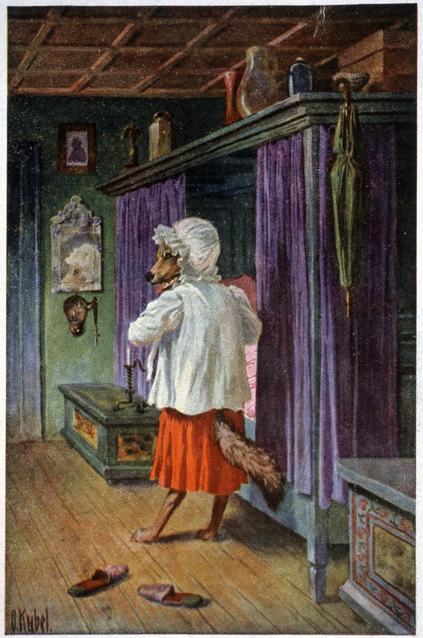 Susi naamioituu elokuvassa Isoäiti, n. 1910 (postikortti) tekijältä Otto Kubel