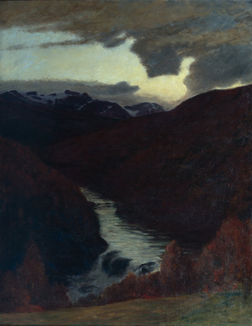 Autumn in the Mountains, n. 1890 (öljy kankaalle) tekijältä Otto Ludvig Sinding
