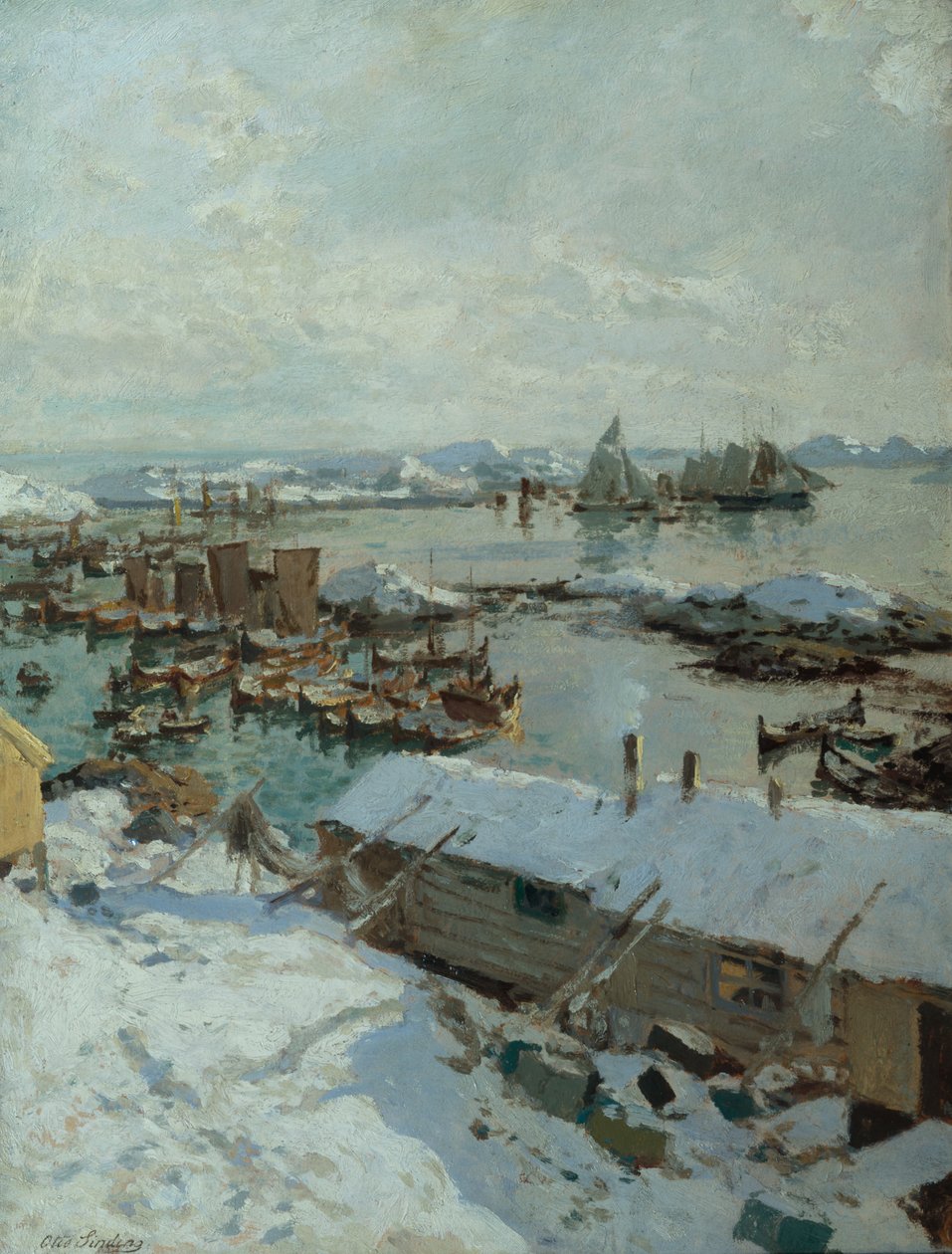 Svolvaerin satamassa tekijältä Otto Ludvig Sinding