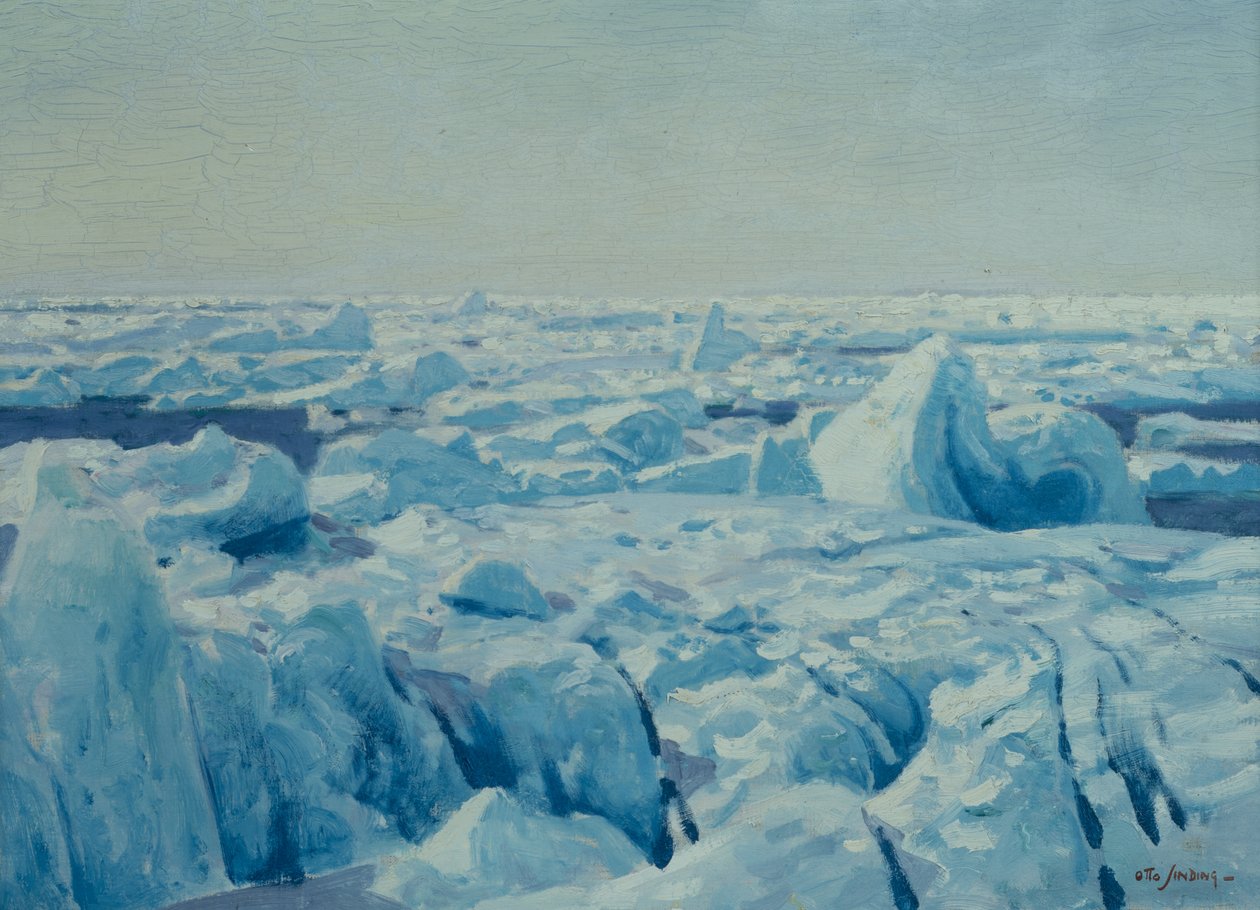 Pack Ice (öljy kankaalle) tekijältä Otto Ludvig Sinding