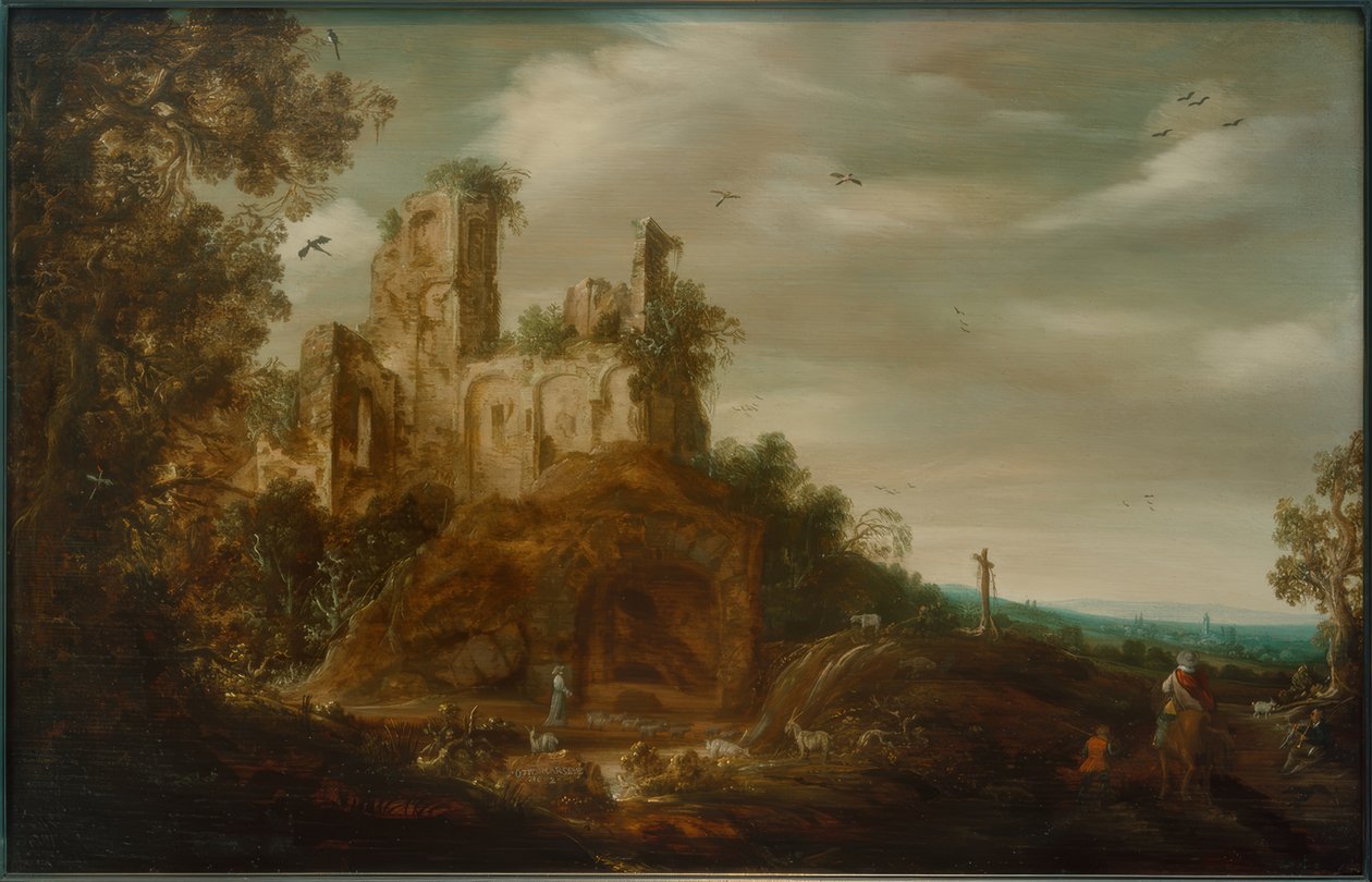 maisema tekijältä Otto Marseus  van Schrieck