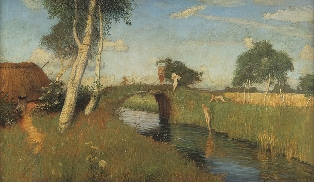 Sommer am Moorkanal. 1896 tekijältä Otto Modersohn