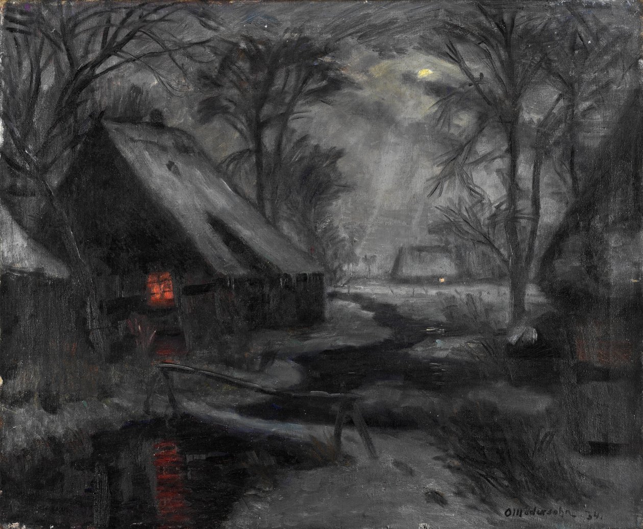 Talvi-ilta Fischerhudessa tekijältä Otto Modersohn