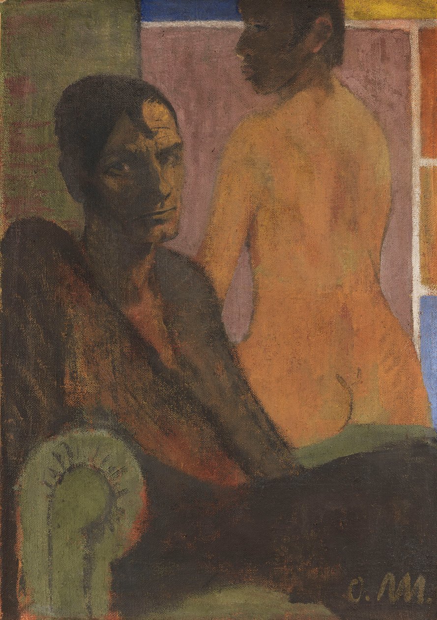 Omakuva selkänäytöksellä, n. 1929. tekijältä Otto Mueller