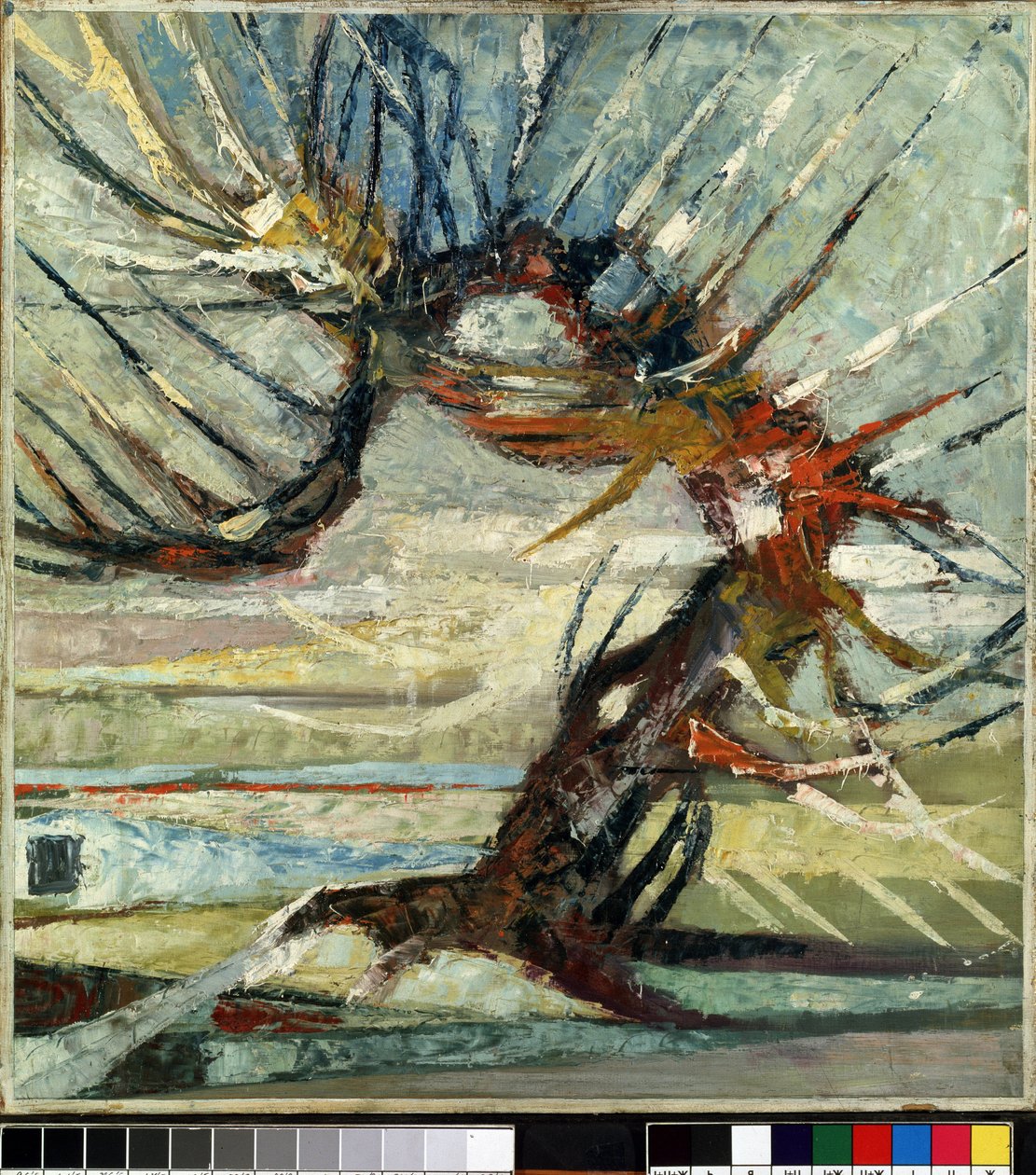"A tree" (A tree) Otto Muellerin (1874-1930) maalaus (ekspressionismi) Öljy kankaalle. Mikalojus Konstantinas Ciurlionisin taidemuseo, Kaunas, Liettua tekijältä Otto Mueller