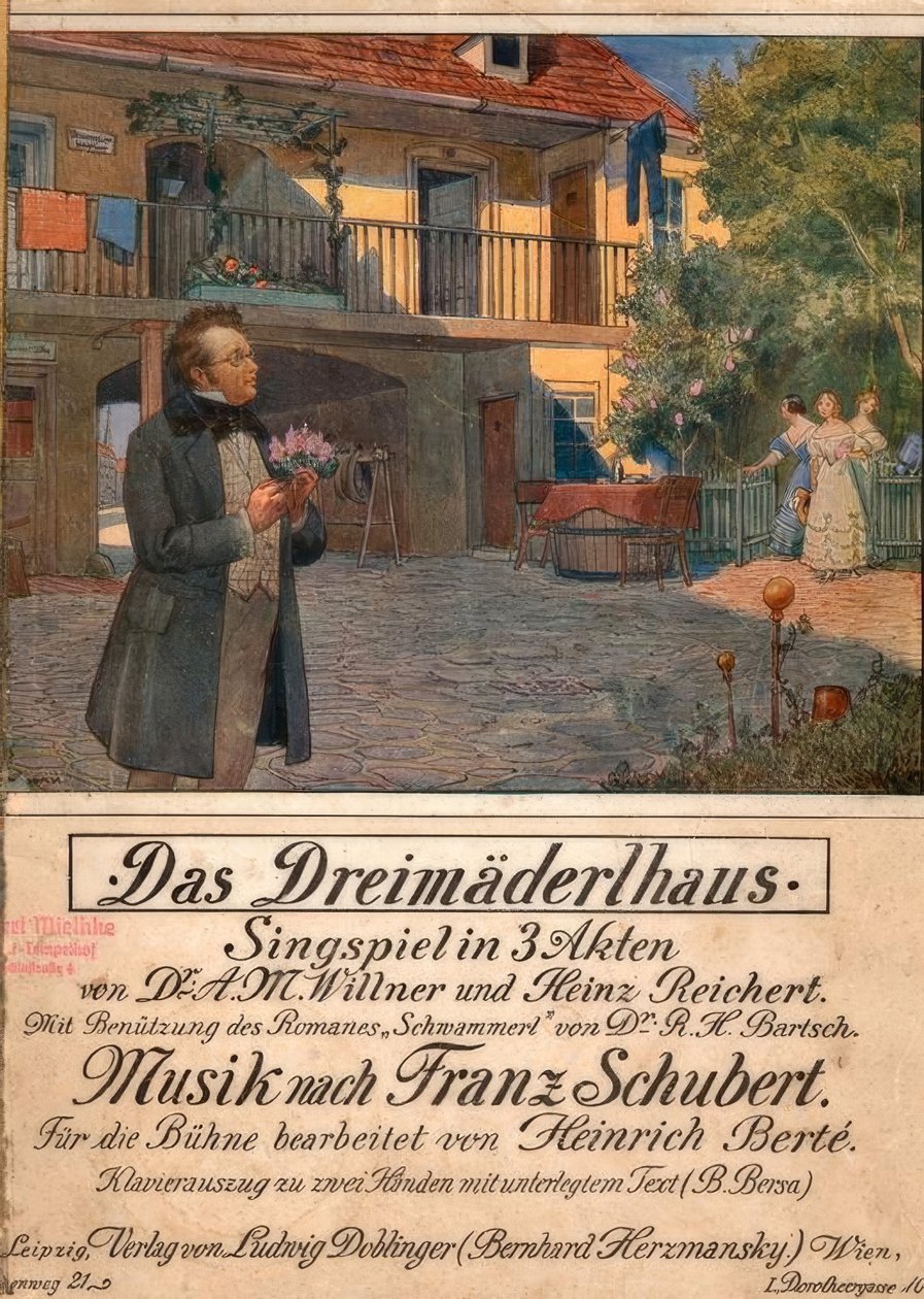 Berte, Dreimäderlhaus / Notendruck 1916 tekijältä Otto Robert Nowak