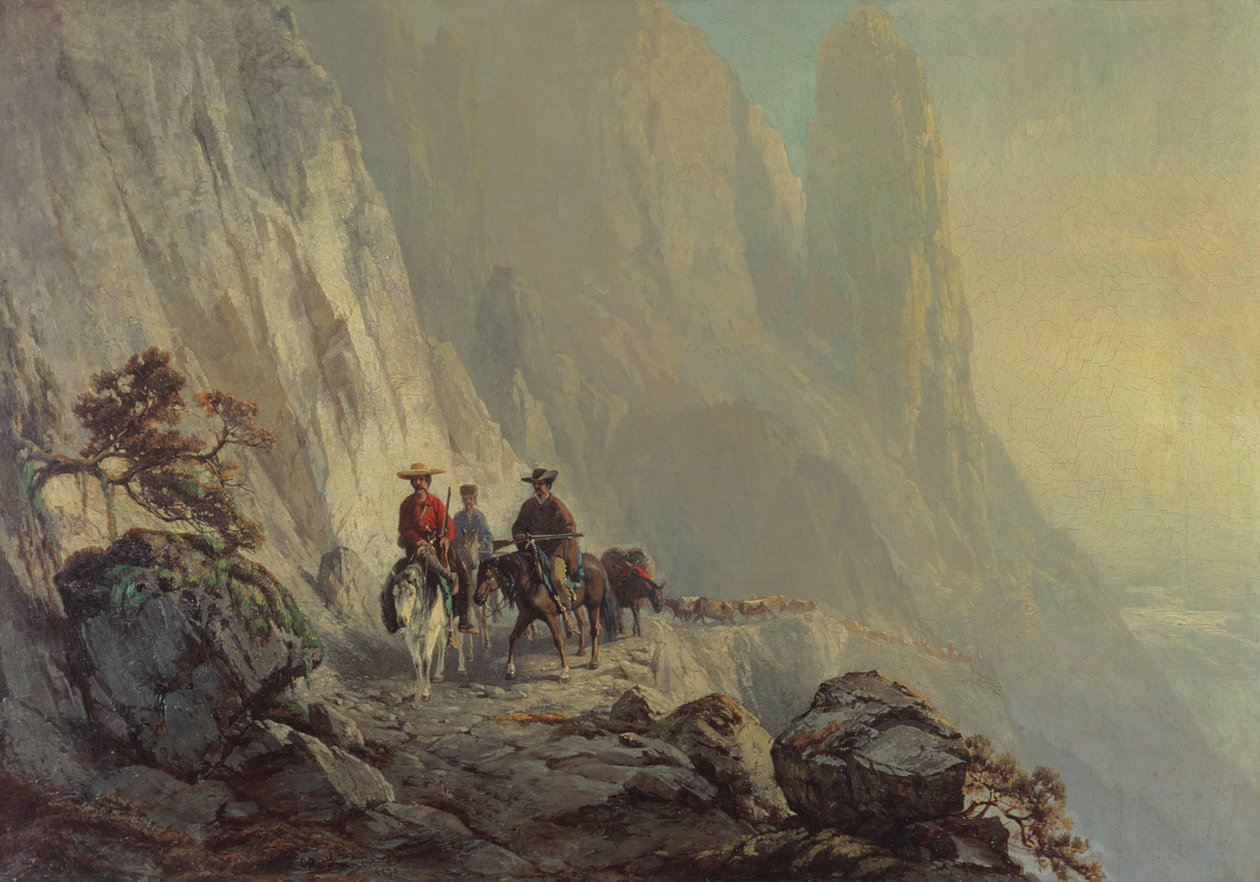 Vuoren reunaa pitkin, 1870 tekijältä Otto Sommer
