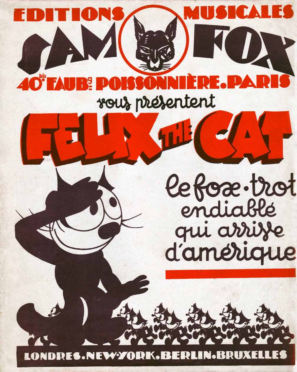 Kissa Felix. (kaiverrus, noin 1930) tekijältä Otto and Sullivan Pat Messmer