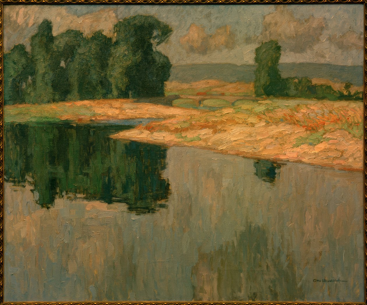 Landschaft mit Sarnauer Brücke tekijältä Otto Ubbelohde