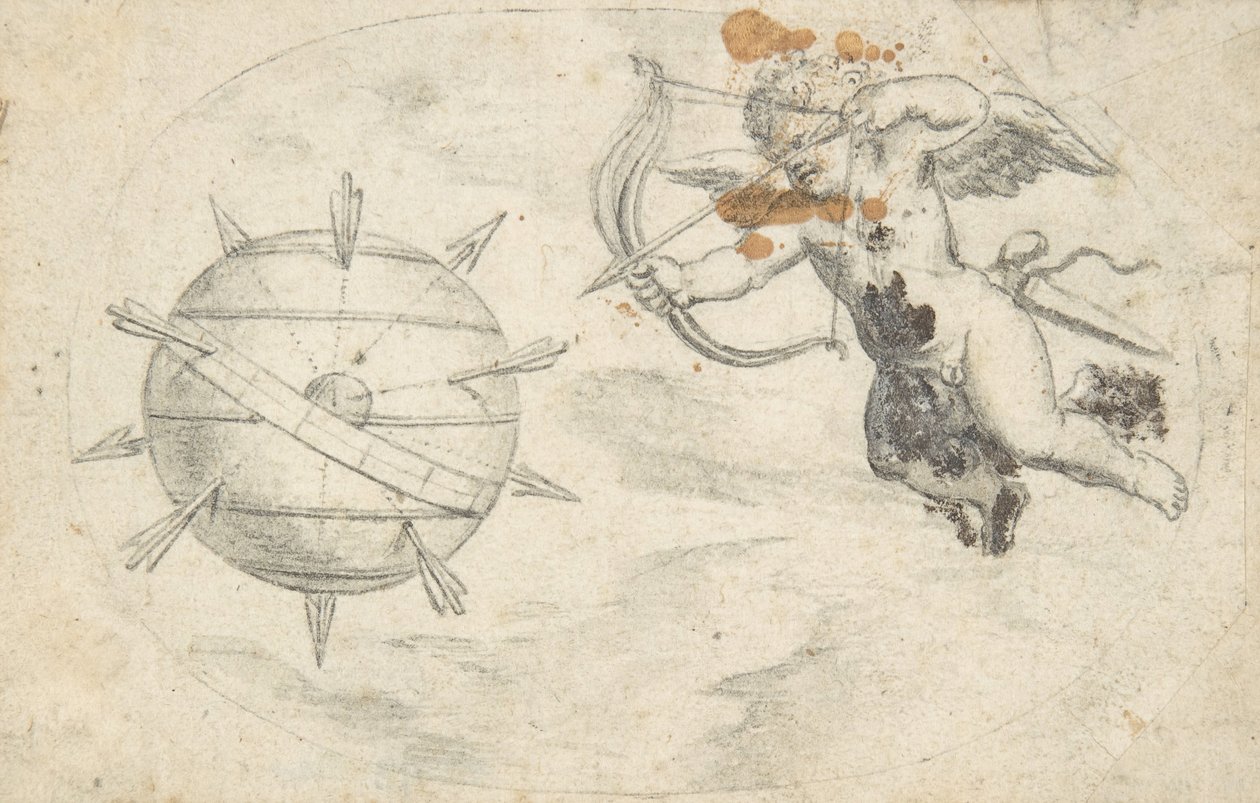 Cupid Shooting Arrows at the World Globe, 1608 tai vähän ennen . tekijältä Otto van Veen.