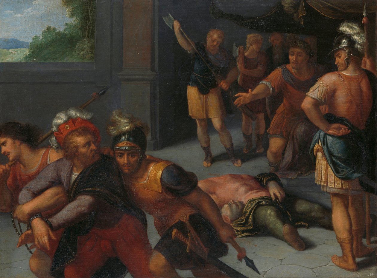 Claudius Pauluksen mestaus ja Julius Civilisin vangitseminen Julius Pauluksen mestaus ja Claudius Civilisin vangitseminen yksi kahdestatoista Batavian kapinasta roomalaisia vastaan tekijältä Otto van Veen