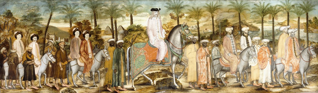 European Gentlemen in Procession of Orientals, n. 1720 tekijältä Ottoman School