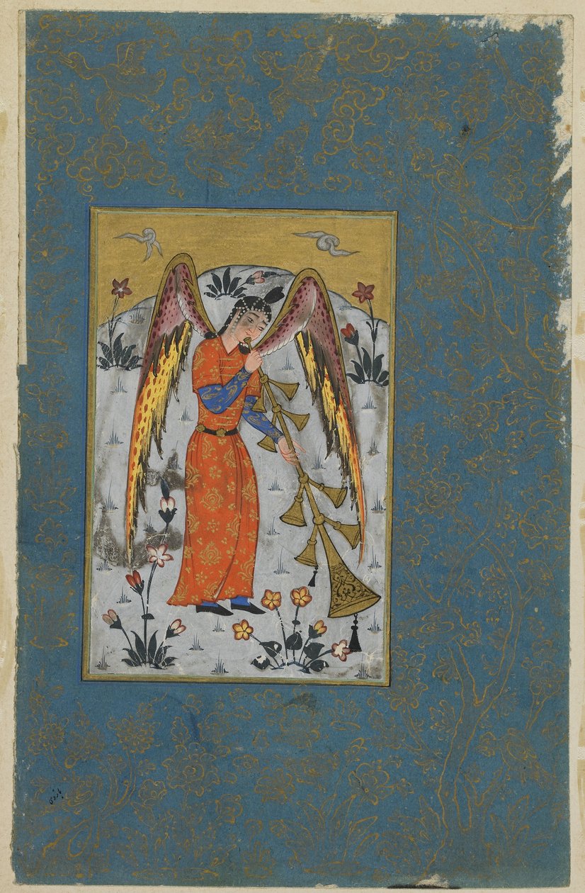Enkeli Israfil, n. 1580-1590 tekijältä Ottoman School