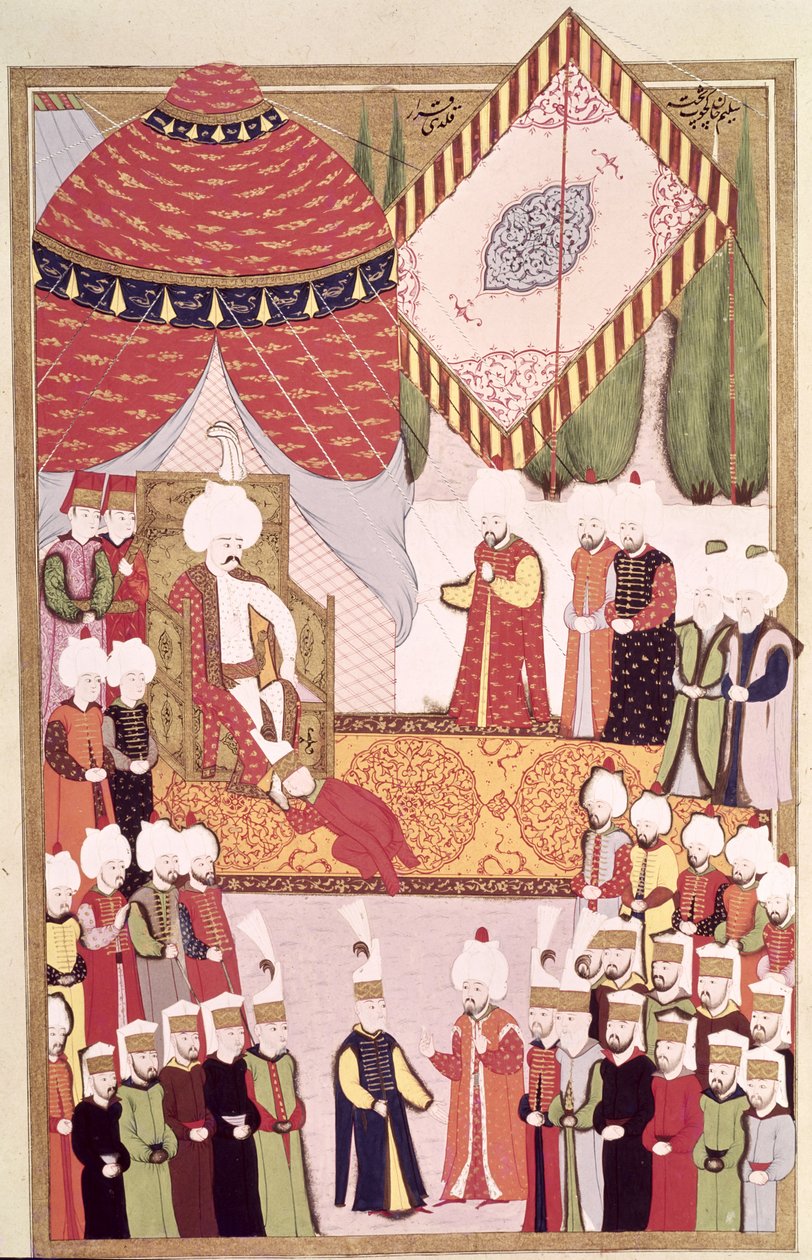 Sulttaani Selim I:n kruunaus (1466-1520) Lokmanin 