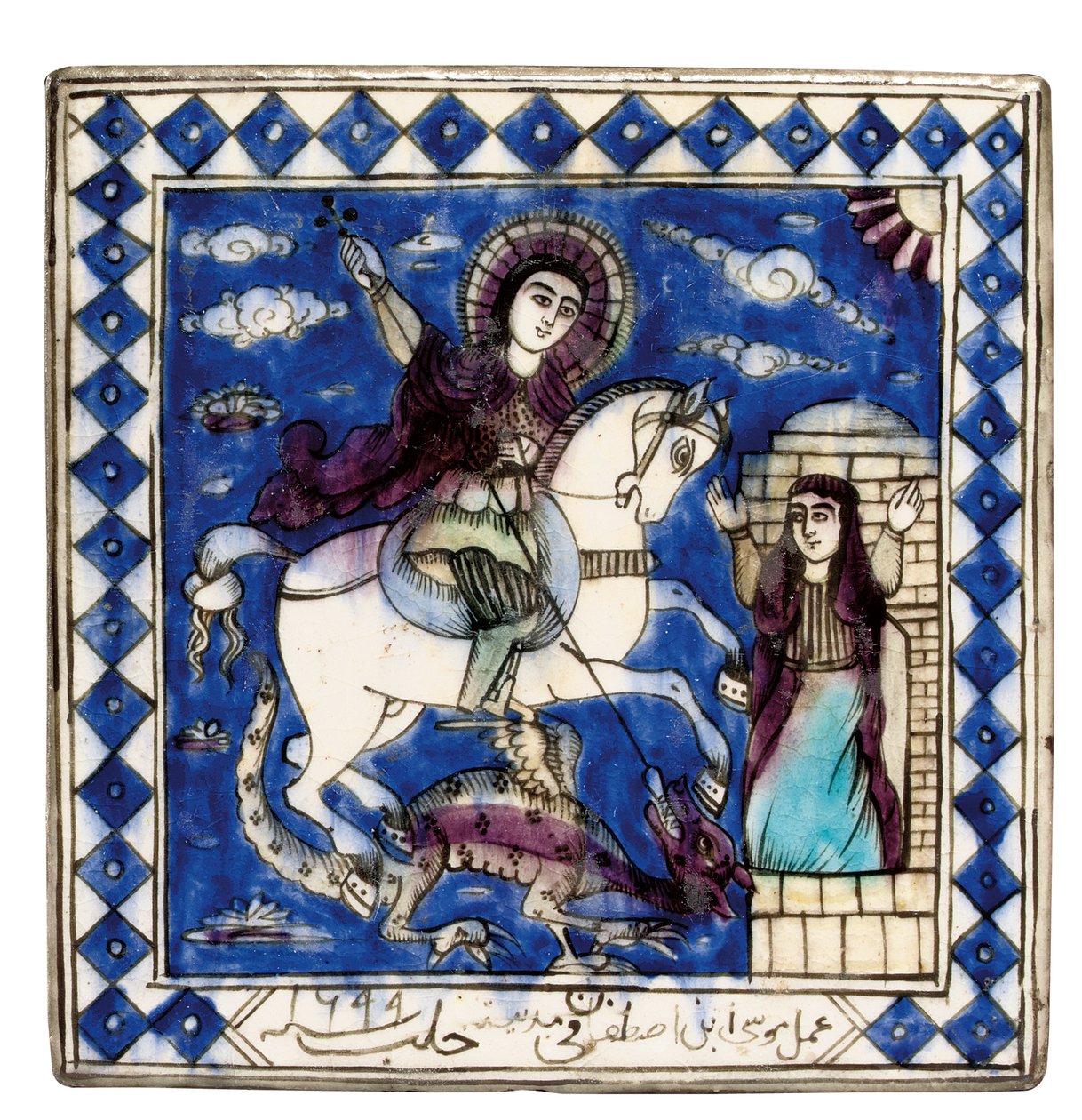 Tile, Aleppo, Syria, 1699 tekijältä Ottoman School