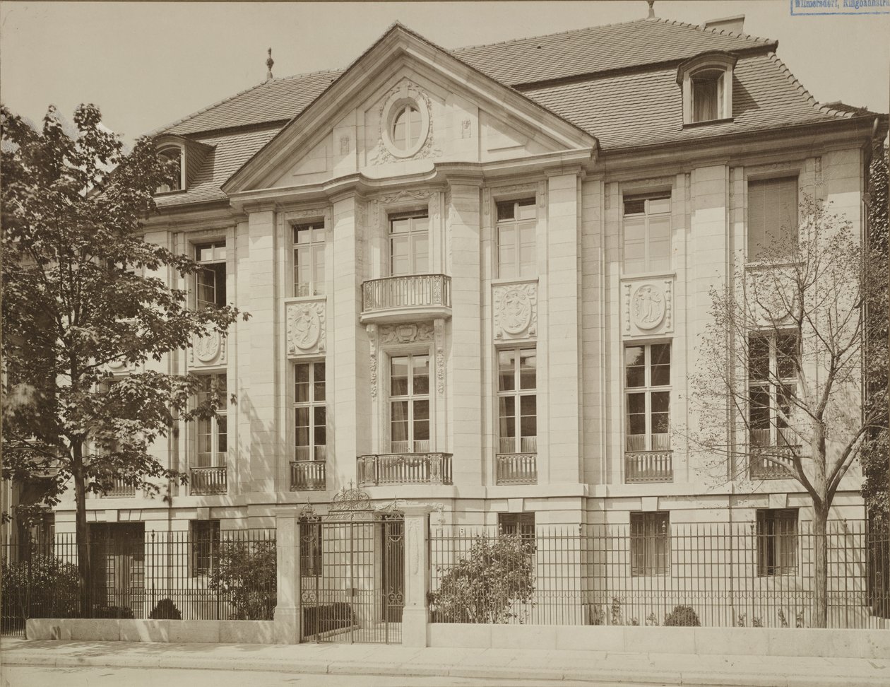 Messel, Alfred - Berliini- Residence Dr Eduard Simon, entinen Victoriastrasse 7 - 1902 1904 tekijältä Ottomar Anschütz