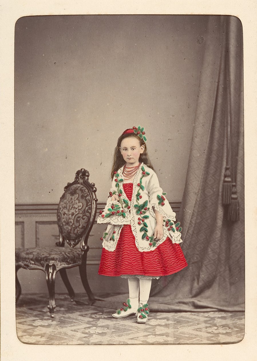 Follett-perhealbumi lasten pukeutumisesta muotijuhliin, n. 1880. tekijältä Owen Angel
