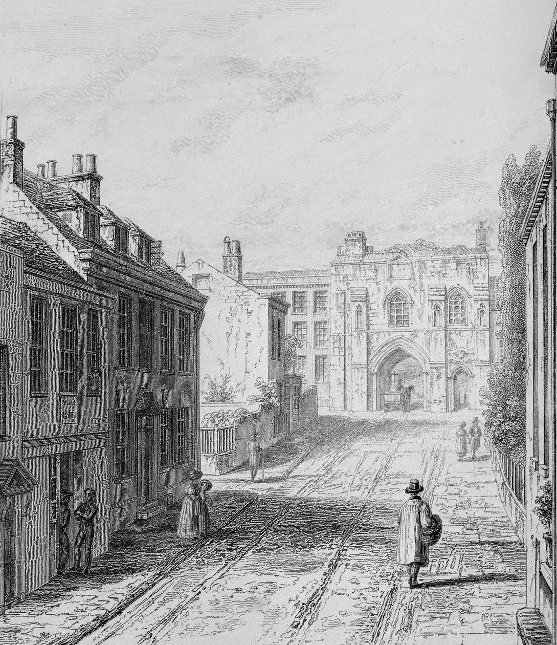 West Gate Winchester etsii länteen, noin 1830 tekijältä Owen Brown Carter
