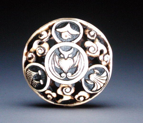 Netsuke, n. 1870 (katso 195483) tekijältä Ozaki Kokusai