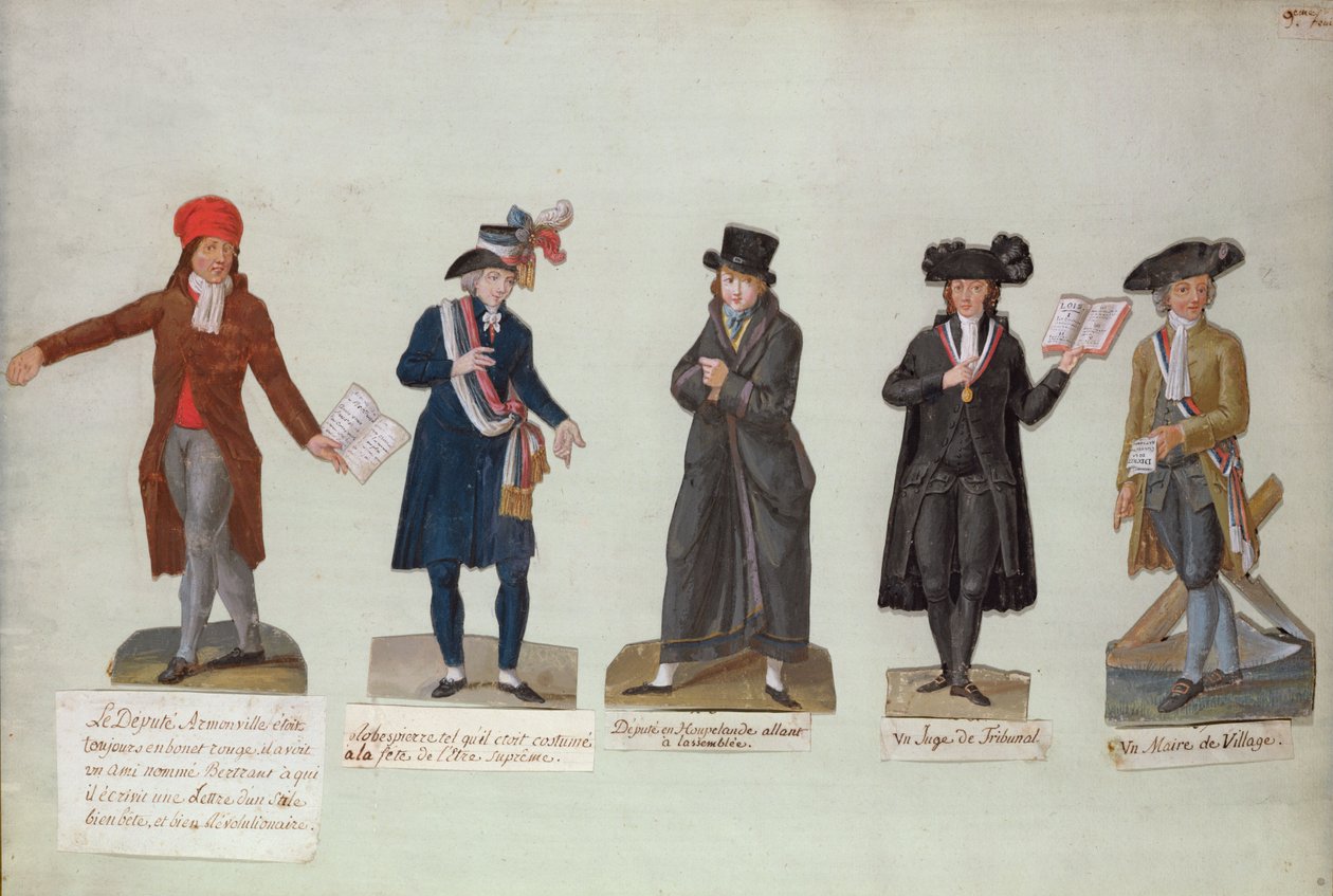 Varajäsen Armonville, Robespierre ja virkamiehet muodostavat Ranskan vallankumouksen ajan (guassi) tekijältä P. A. and J.B. Lesueur