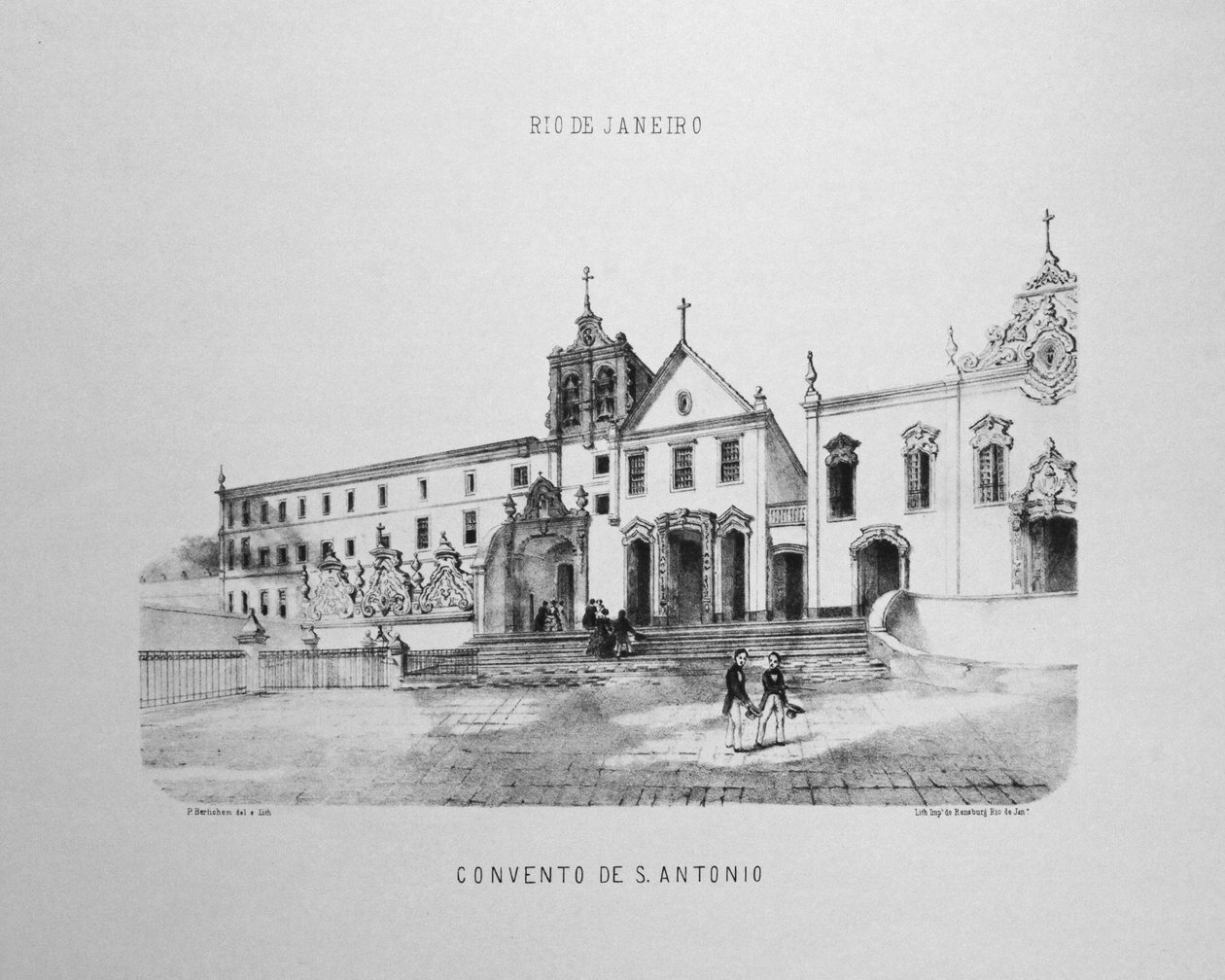 Conventto de Santo Antônio do Largo da Carioca no Rio de Janeiro tekijältä P. G. Bertichem