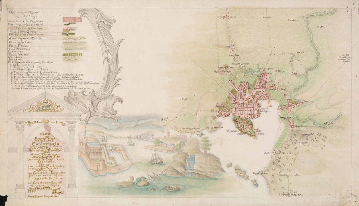 Kartta er gitt ut i håndtegnet (1784) ja Christiania tekijältä P. Stockfleth