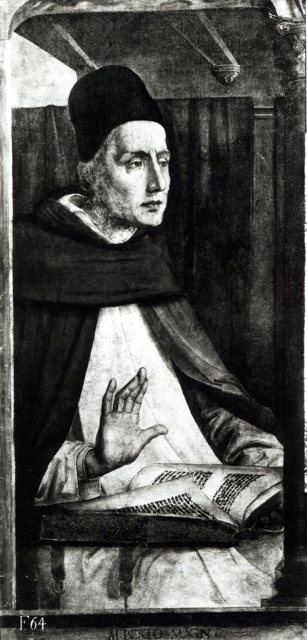 Pyhän Albertus Magnuksen (n. 1206–1280) muotokuva n. 1475 d tekijältä P. Joos van Gent and Berruguete