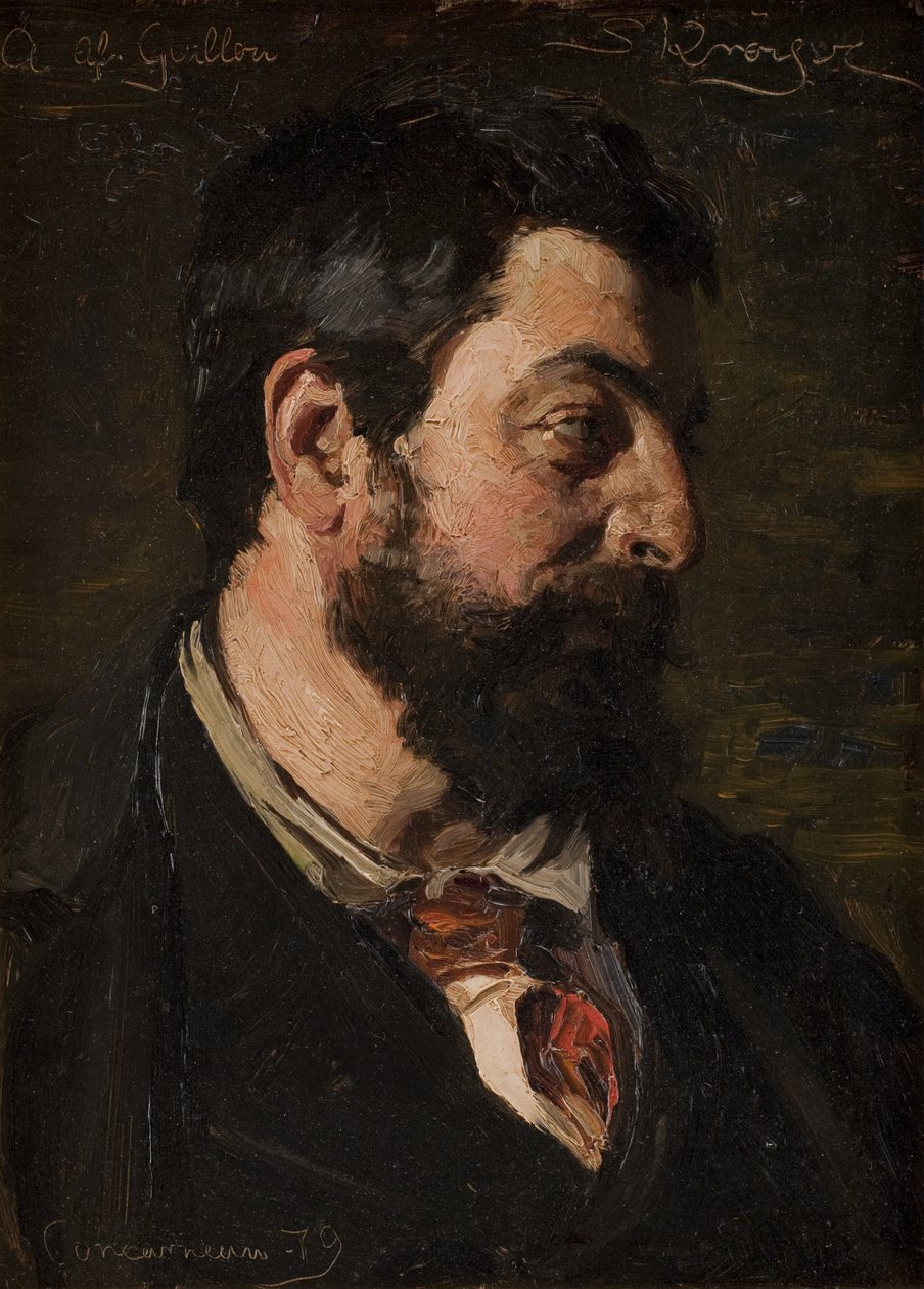 Muotokuva ranskalaisesta taidemaalari Alfred Guillousta tekijältä Peder Severin Krøyer