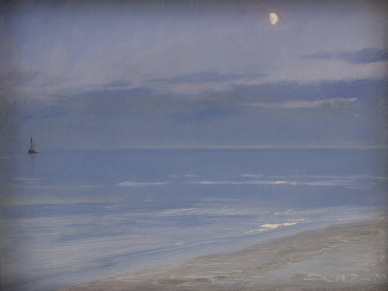 Skagen Beach Moonlightissa tekijältä Peder Severin Krøyer
