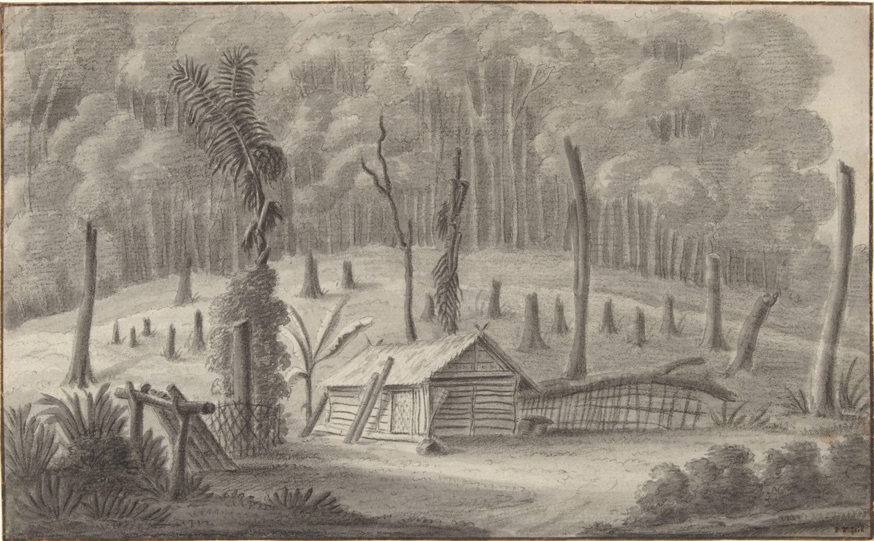 Kampong Tji Badak Hollannin Itä-Intiassa tekijältä P.T. Bik (possibly)