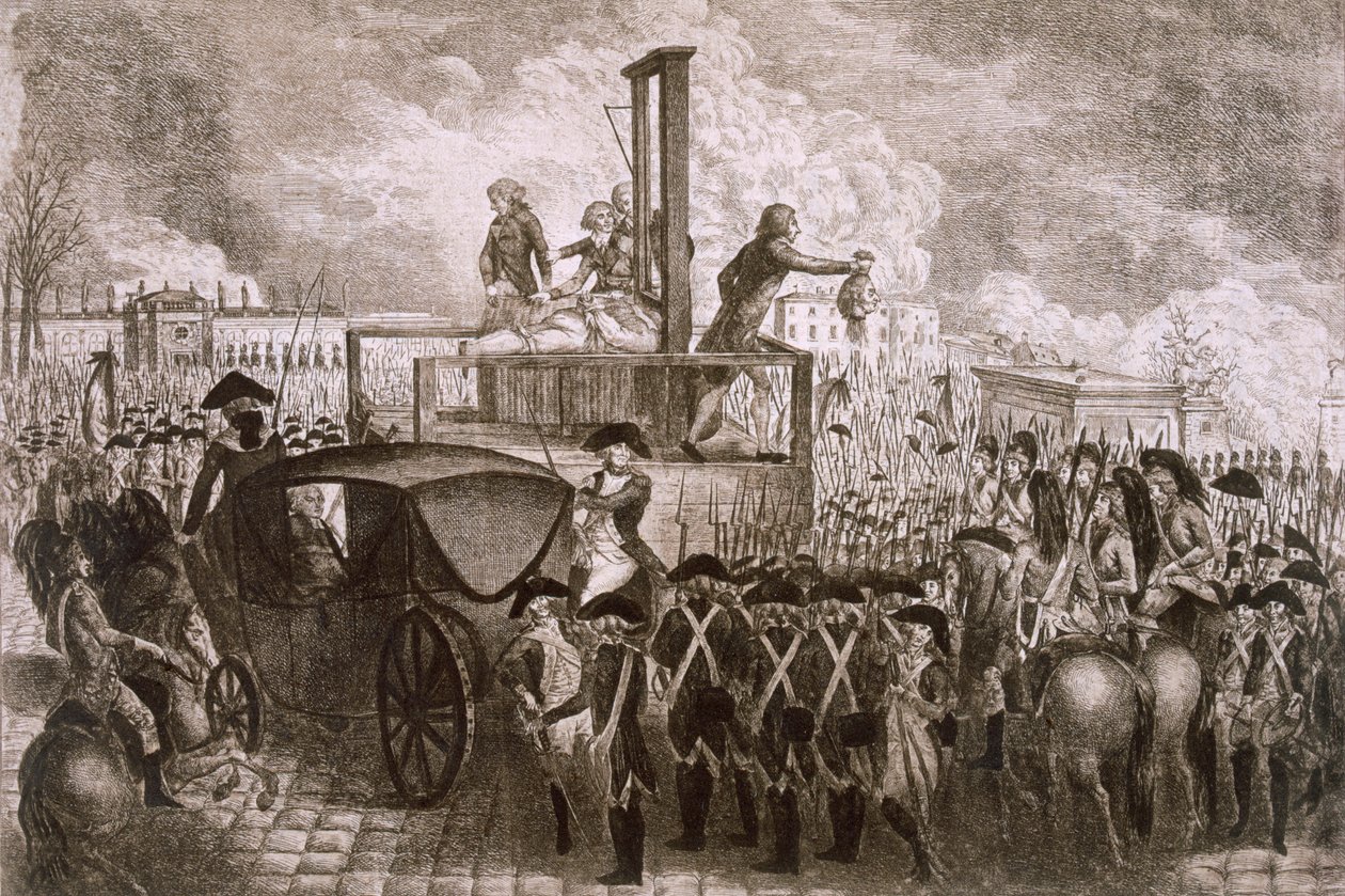 Ludvig Kapet XVI:n teloitus, 21. tammikuuta 1793 (heliografi) tekijältä P. Dujardin