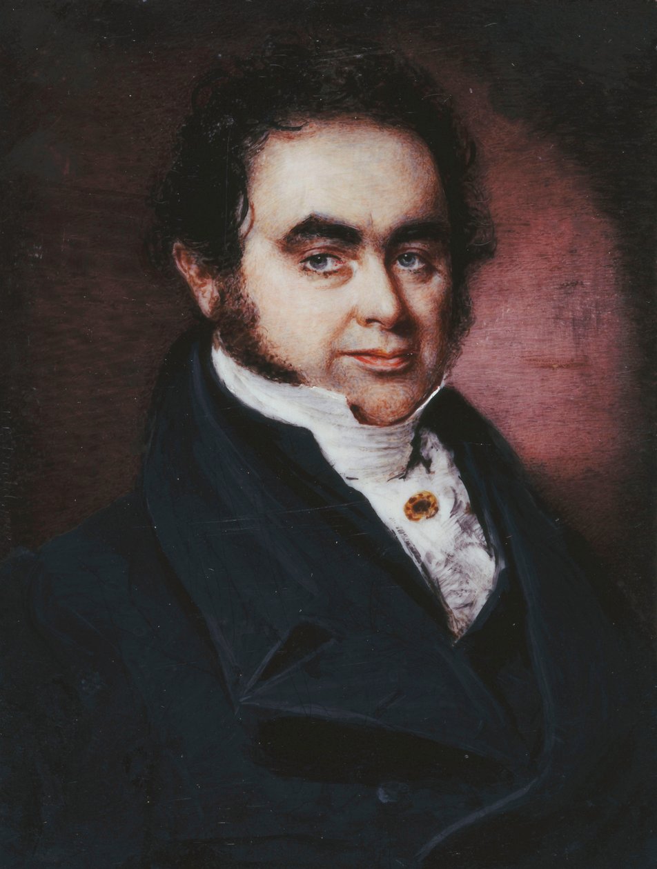 Muotokuva navigaattorista, James Wendell (1787-1834), rintakuva, sinisessä takki ja valkoinen paita tekijältä P. G. Dodd