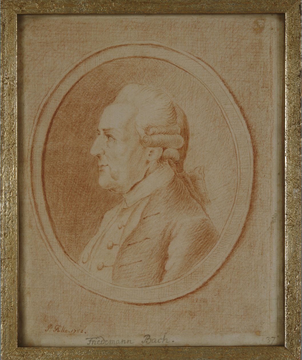 Wilhelm Friedrich Bach, 1782 (punainen liitu paperille) tekijältä P. Guelle or Gulle