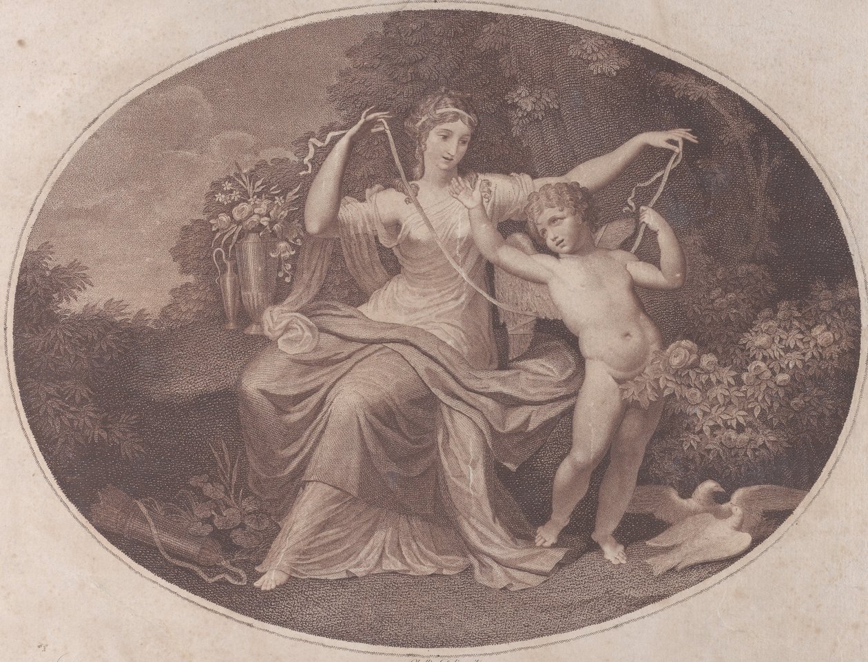 Lempeyssidonta Cupidon siivet, luultavasti 1700-luku. tekijältä P. J. Chaillou