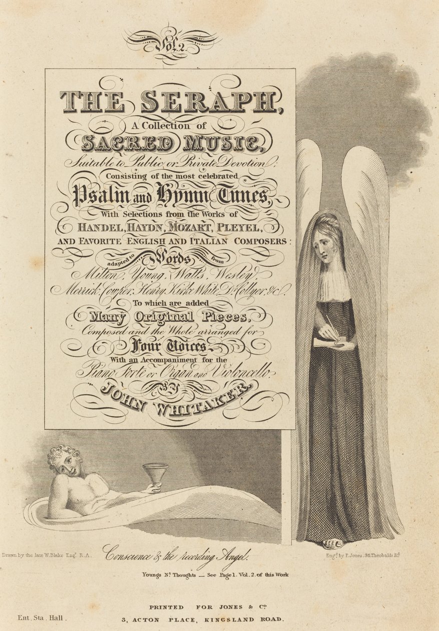 Omatunto ja äänitysenkeli tekijältä P. Jones after William Blake