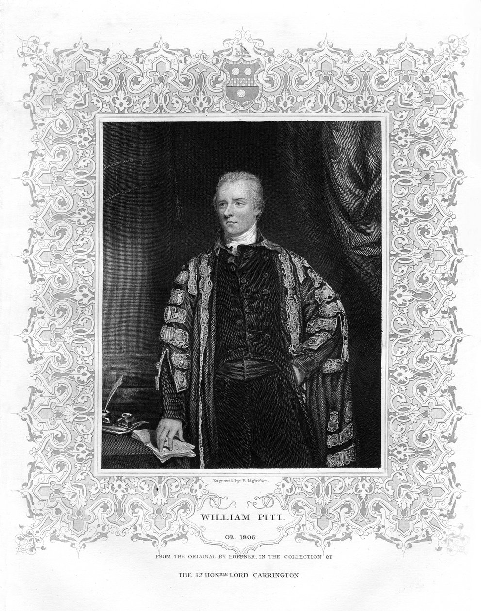 William Pitt, nuorempi, brittiläinen poliitikko ja pääministeri, 1800-luku tekijältä P. Lightfoot