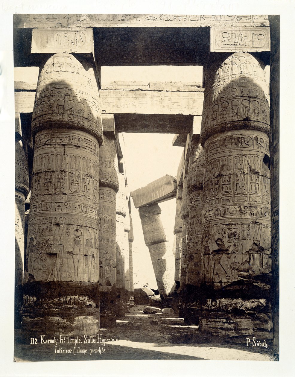 Hypostyle-sali, Amun-Ren temppeli, Karnak, Egypti, 1878 tekijältä P Sebah