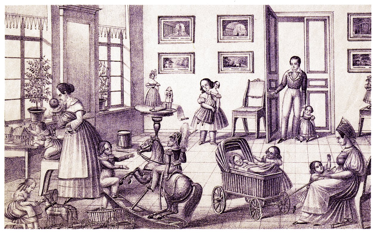 Lastenhuone, 1800-luvun alku. tekijältä P. Vdovichev