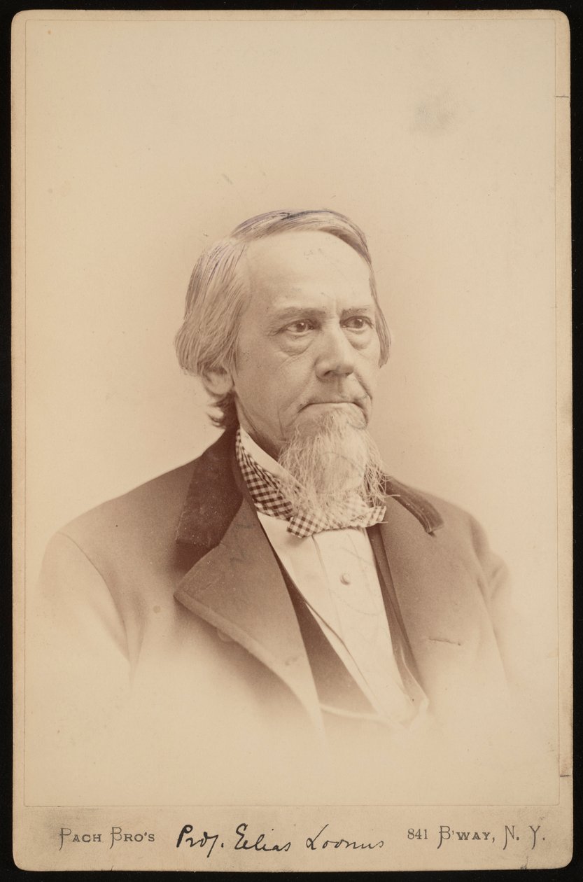 Muotokuva Elias Loomisesta 1811-1889, Vuosina 1883-1889. tekijältä Pach Bros