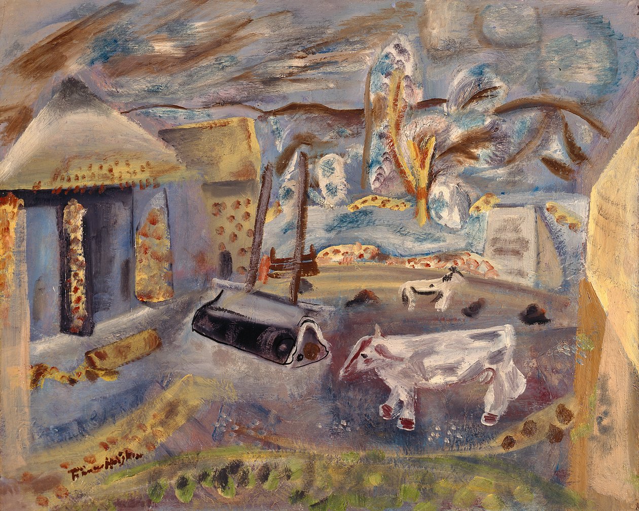 Cheviot Farm tekijältä Painting by Frances Hodgkins