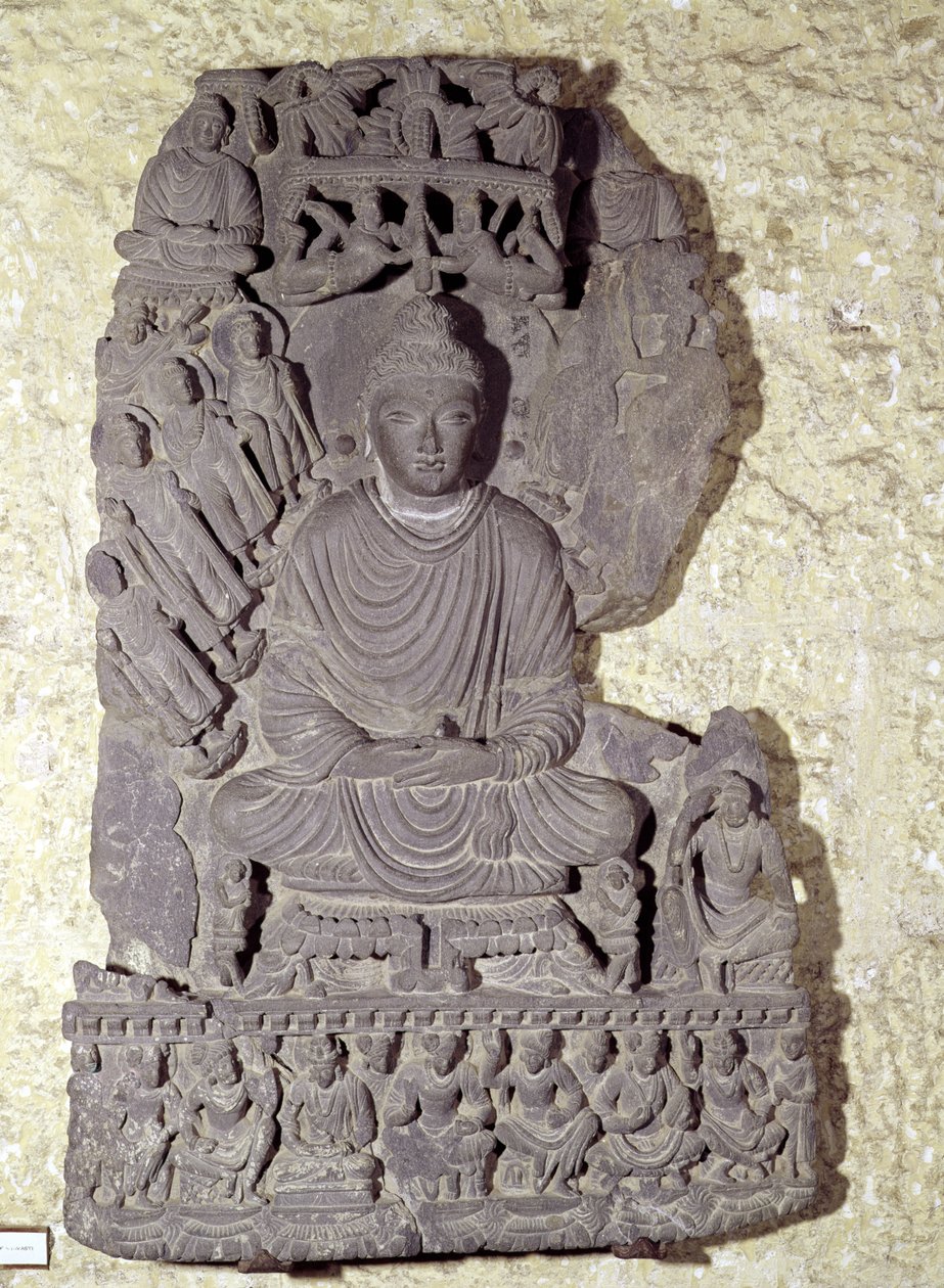 Istuva Buddha meditaatiossa, 1.-4. vuosisata tekijältä Pakistani School