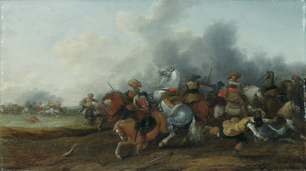 Ratsuväen yhteenotto, 1632 tekijältä Palamedes Palamedesz