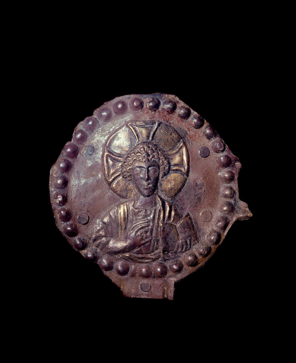 Siunaus kristus (kohokuva medaljonkiin, 5.-6. vuosisata) tekijältä Paleo Christian