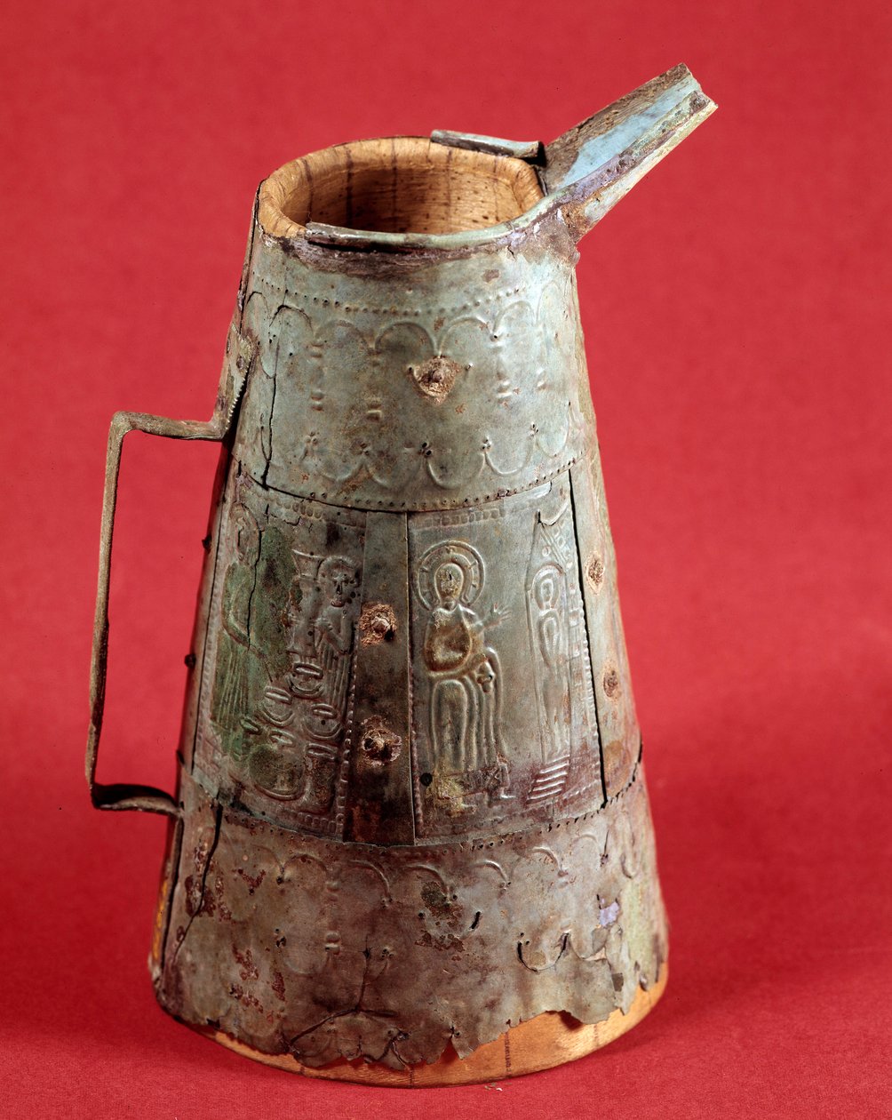 Kristillinen antiikki: liturginen maljakko koristeltu kohtauksia Kristuksen elämästä. 3. vuosisadalla jKr. Saint Germain, antiikkimuseo tekijältä Paleo Christian