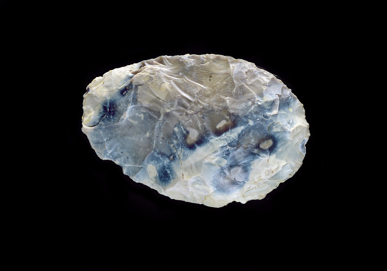 Terä, Saint-Acheulista, Ala-Acheulean aikakaudelta, 400 000-350 000 eKr. (piikivi) tekijältä Paleolithic