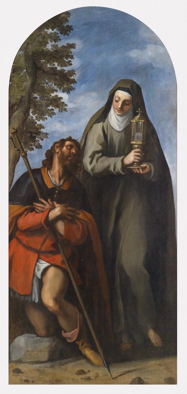 Die Heiligen Rochus und Klara tekijältä Palma Il Giovane